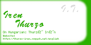 iren thurzo business card